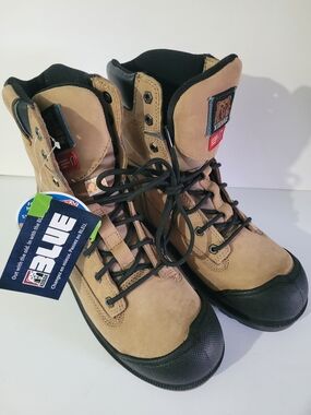 Kodiak Blue Tan Work Boots with Black Toe Caps